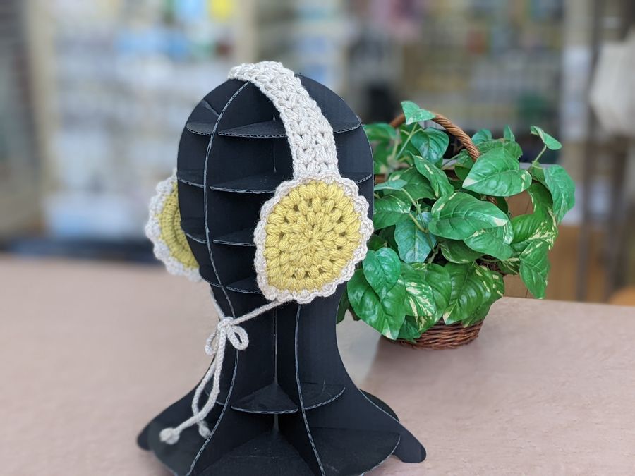 アメリ―で編むイヤーマフ